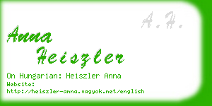 anna heiszler business card